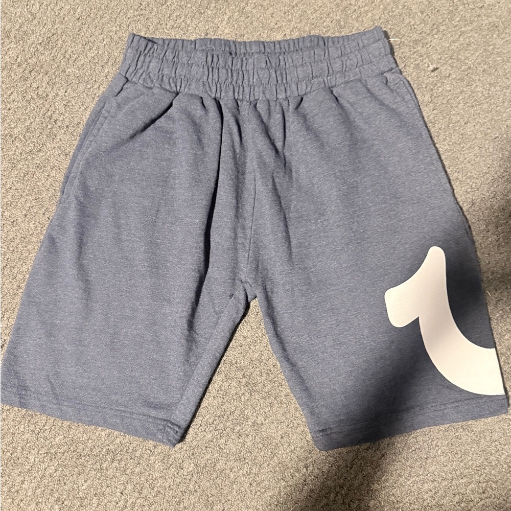 True Religion Athletic Shorts in Gray with White Accent